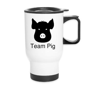 HBL Team Pig black 1b1d3964bd25233fd7111078634ff07 - Thermal mug with handle - white - Front