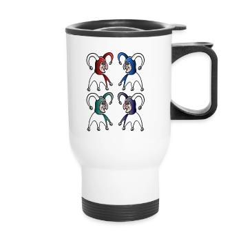 4 UELI - Thermal mug with handle - white - Front