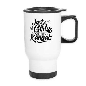 Just One Girl The Kangals Loves Kangal Dog - Thermal mug with handle - white - Front