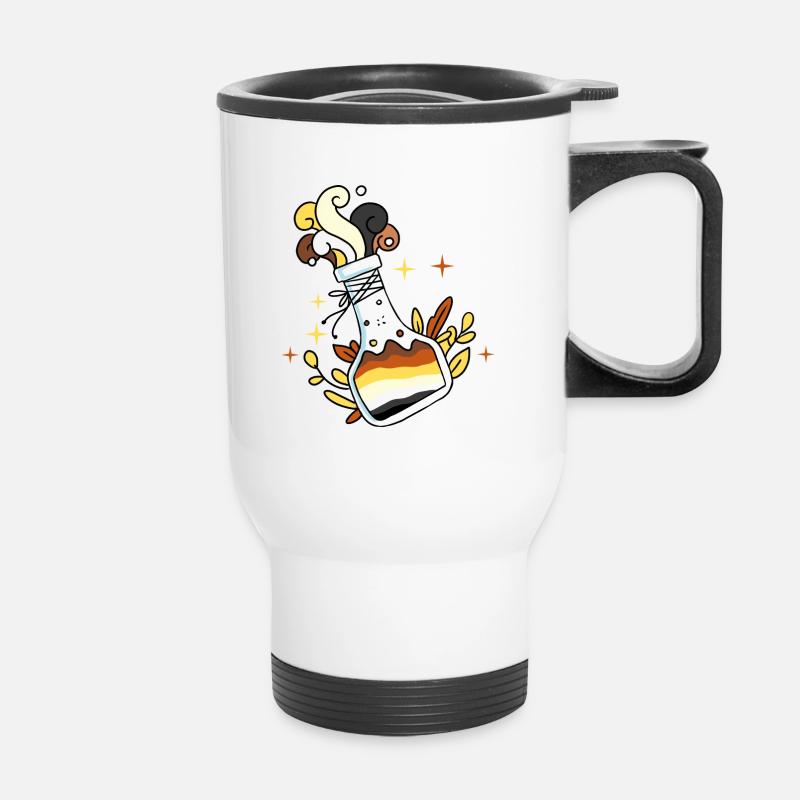 Trank Gay Bear Pride - Thermobecher mit Tragegriff - Weiß