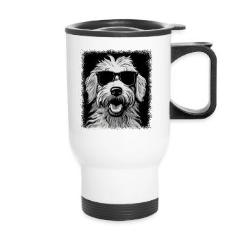 Chihuahua Dog Breed 4th of July Beagle Shirt - Tasse isotherme avec poignée - blanc - Devant