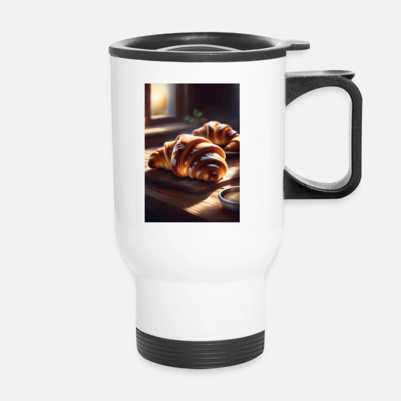 Croissant - Thermal mug with handle - white