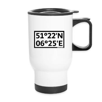Kempen coordinates - Thermal mug with handle - white - Front