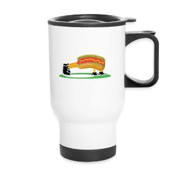 Hot Dog Bodybuilding Fitness Gym Cadeau - Tasse isotherme avec poignée - blanc - Devant