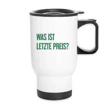 Was ist letzte Preis? - Thermobecher mit Tragegriff - Weiß - Vorne