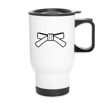 belt - Thermal mug with handle - white - Front