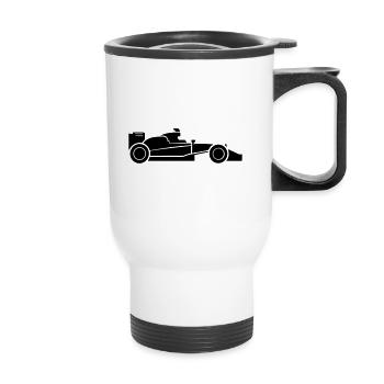 Race car - Thermal mug with handle - white - Front
