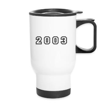 2003 Year Number - Thermal mug with handle - white - Front