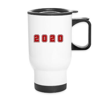 Numéro de l’année 2020 - Tasse isotherme avec poignée - blanc - Devant