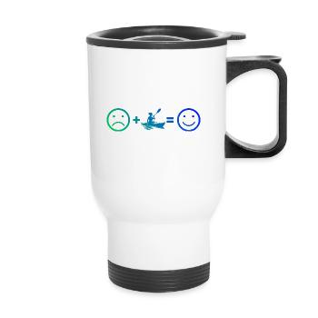 Kayak Kayak Kayak Hommes Canoë Femmes - Tasse isotherme avec poignée - blanc - Devant