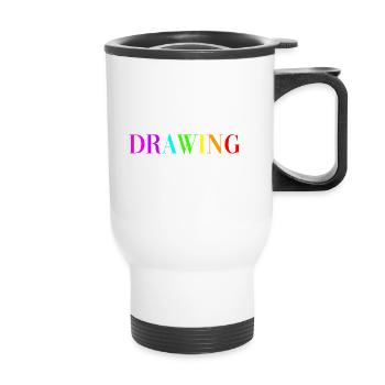 Drawing - Thermobecher mit Tragegriff - Weiß - Vorne