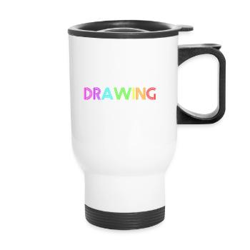Drawing - Thermobecher mit Tragegriff - Weiß - Vorne