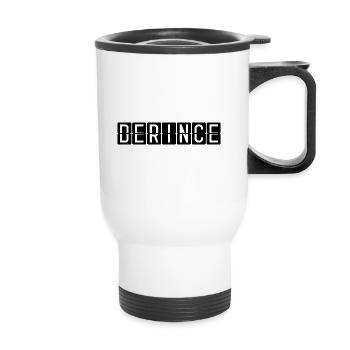 Derince Flughafentafel - Thermobecher mit Tragegriff - Weiß - Vorne