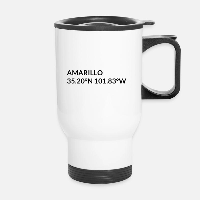 Amarillo Texas USA coordinates - Thermal mug with handle - white