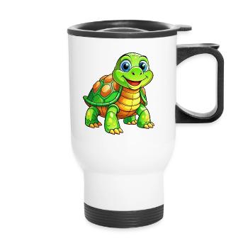 Mega Cute Turtle - Thermal mug with handle - white - Front