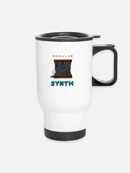 Modularer Synthesizer - Thermobecher mit Tragegriff - Weiß