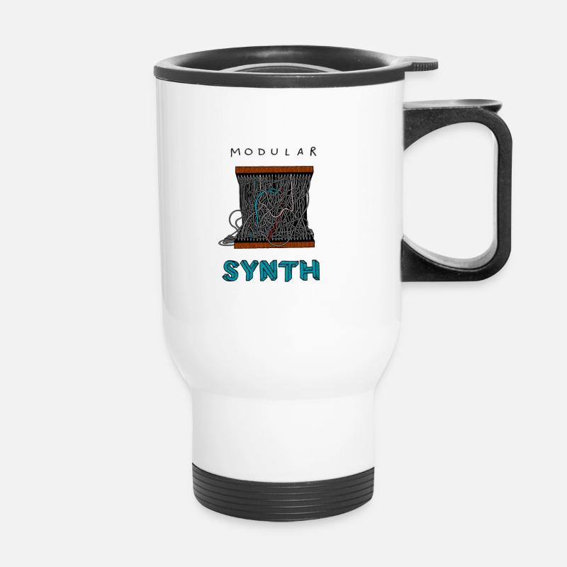 Modularer Synthesizer - Thermobecher mit Tragegriff - Weiß