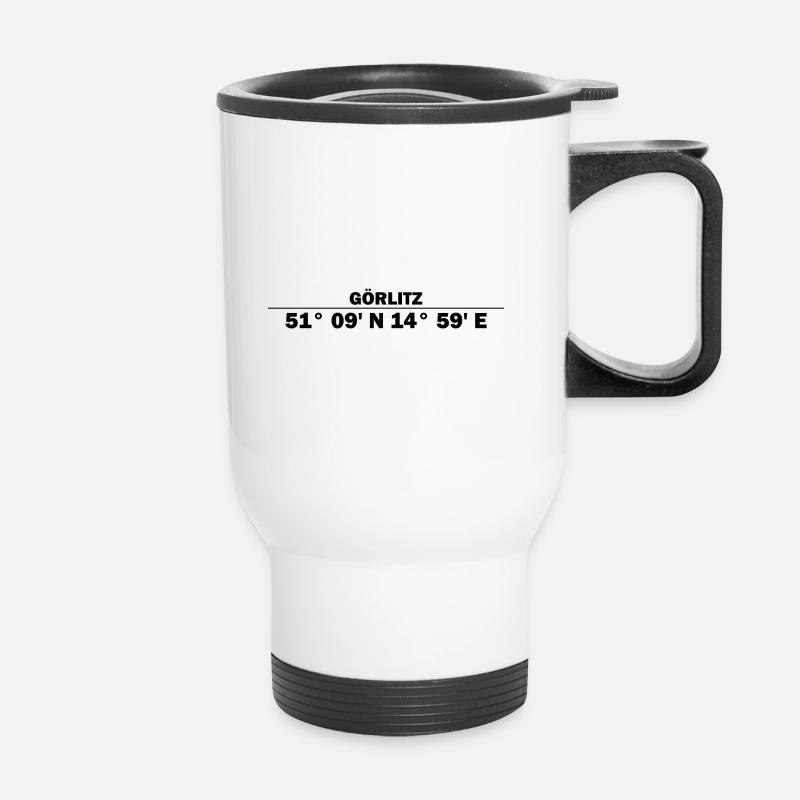 Coordonnées Gorlitz - Tasse isotherme avec poignée - blanc