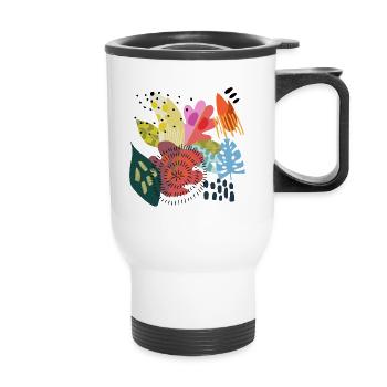 Blades Minimalist - Thermal mug with handle - white - Front