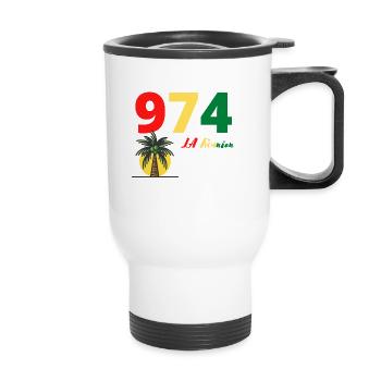 974 LA Réunion - Tasse isotherme avec poignée - blanc - Devant