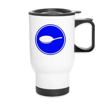 Icône Pan - Tasse isotherme avec poignée - blanc - Devant