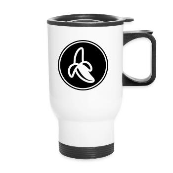 Banana Icon - Thermal mug with handle - white - Front