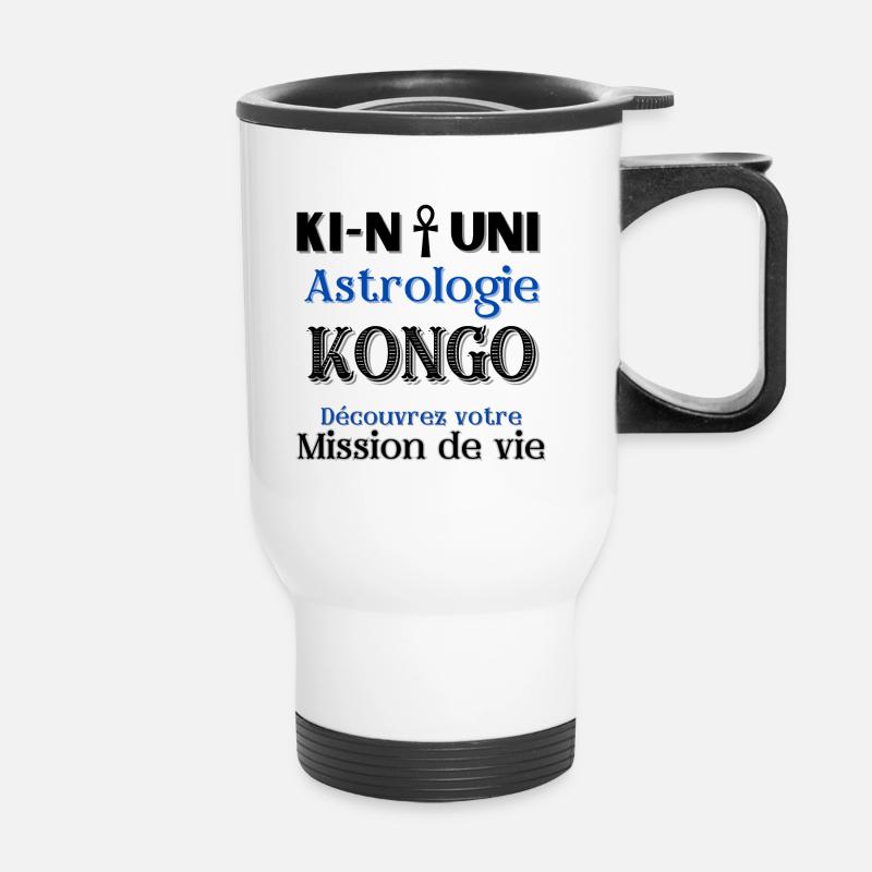KI-NTUNI_Astrologie Kongo - Thermal mug with handle - white
