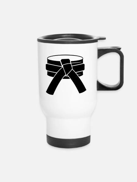 Gürtel - Thermobecher mit Tragegriff - Weiß