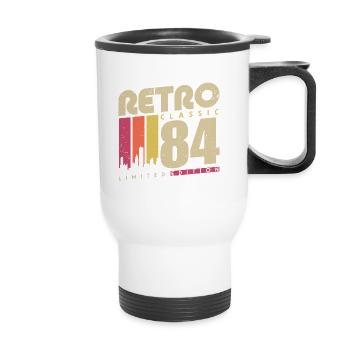 Rétro Classique 1984 Vintage Cadeau d’anniversaire - Tasse isotherme avec poignée - blanc - Devant