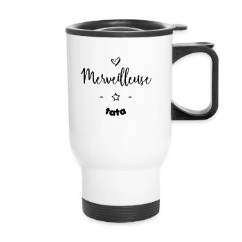 Merveilleuse tata - Tasse isotherme avec poignée - blanc - Devant