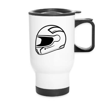 Helm - Thermobecher mit Tragegriff - Weiß - Vorne