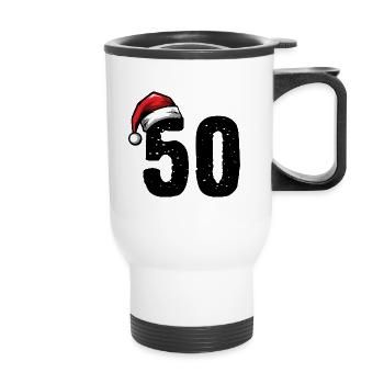 50 Numéro de Noël - Tasse isotherme avec poignée - blanc - Devant