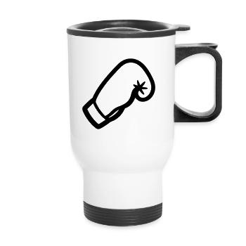 Boxing Glove - Thermal mug with handle - white - Front