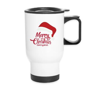 Santa Claus, merry christmas - Thermal mug with handle - white - Front