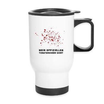 Teinture de sauce tomate Dicton drôle - Tasse isotherme avec poignée - blanc - Devant
