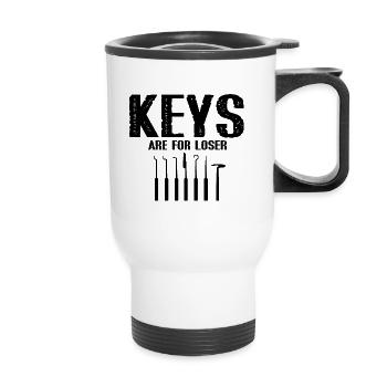 Les clés sont pour Looser Lockpicking Lock Picking - Tasse isotherme avec poignée - blanc - Devant