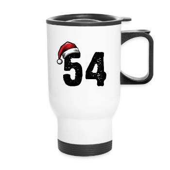 54 Number Christmas - Thermal mug with handle - white - Front