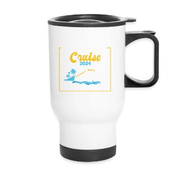 Croisière en famille 2024 Voyage Cruising Tour Matching - Tasse isotherme avec poignée - blanc - Devant