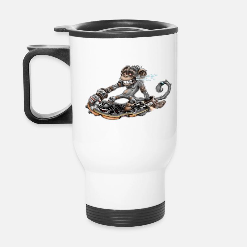 CHARIVARI Affe - Thermobecher mit Tragegriff - Weiß