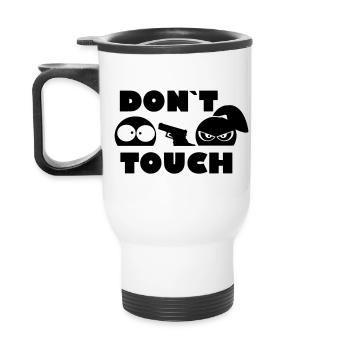 dont touch me - girl - my Text ergänzen - Thermobecher mit Tragegriff - Weiß - Hinten