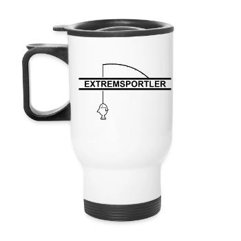 Angel Extremsportler - Thermobecher mit Tragegriff - Weiß - Hinten