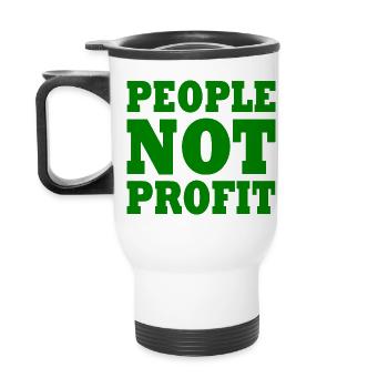 People not profit - Thermobecher mit Tragegriff - Weiß - Hinten