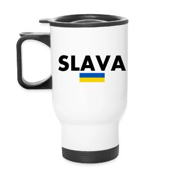 Slava - Tasse isotherme avec poignée - blanc - Dos