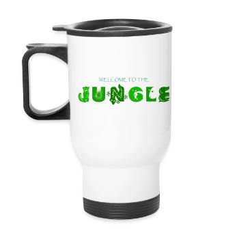 Welcome to the Jungle - Thermobecher mit Tragegriff - Weiß - Hinten
