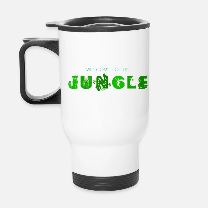 Welcome to the Jungle - Thermobecher mit Tragegriff - Weiß