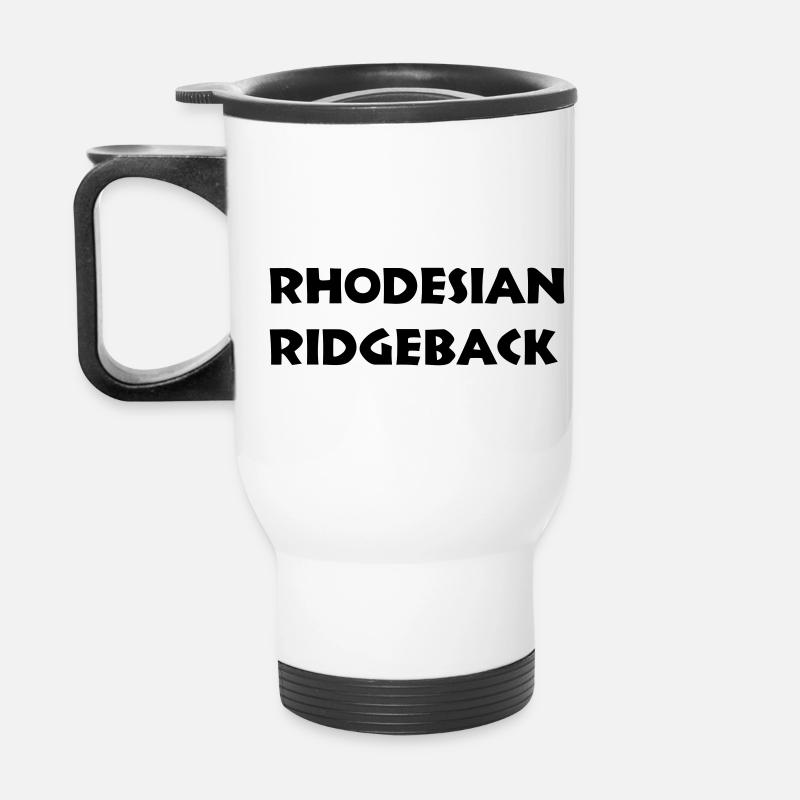 Rhodesian Ridgeback Liegend - Thermobecher mit Tragegriff - Weiß