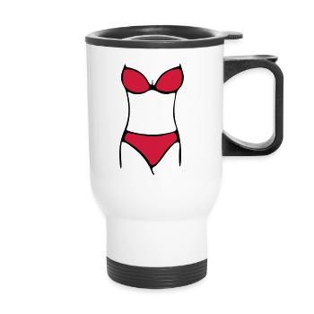 bikini - Thermobecher mit Tragegriff - Weiß - Vorne