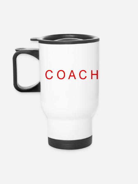 Coach - Thermobecher mit Tragegriff - Weiß