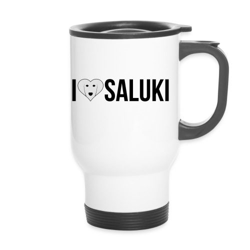 I Love Saluki - Tazza termica con manico per il trasporto