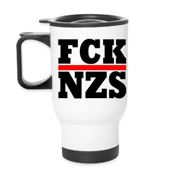FCK NZS - Thermal mug with handle - white - Back